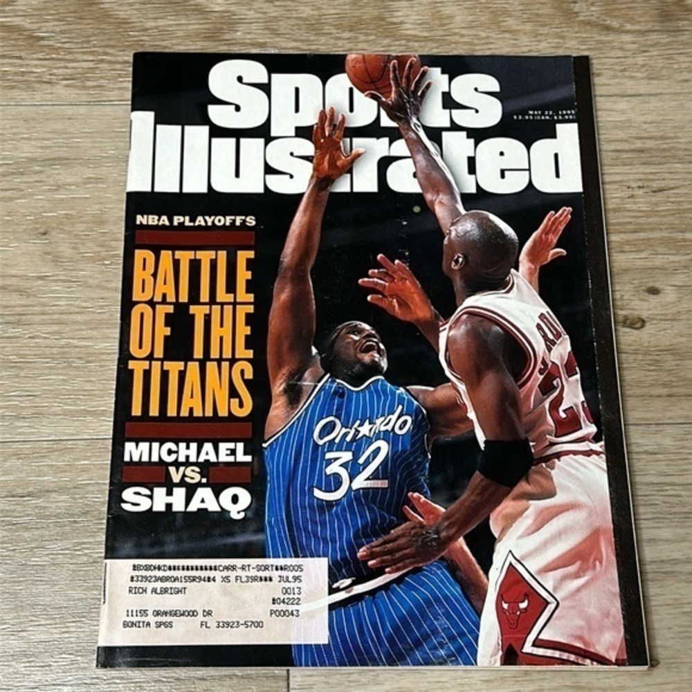 1995 Sports Illustrated Shaquille O'Neal/Micheal Jordon "Battle of the Titans"